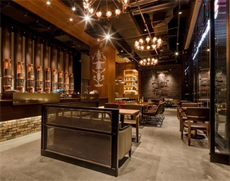 休閑餐廳——星繽茶深圳皇庭廣場(chǎng)店餐飲空間裝修設(shè)計(jì)